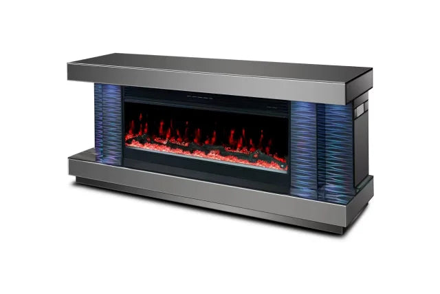 Luna Smoke TV Stand FirePlace