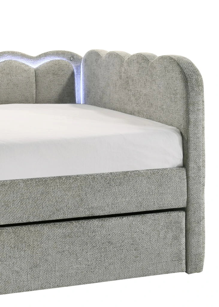 Madie Light Gray Daybed With Trundle