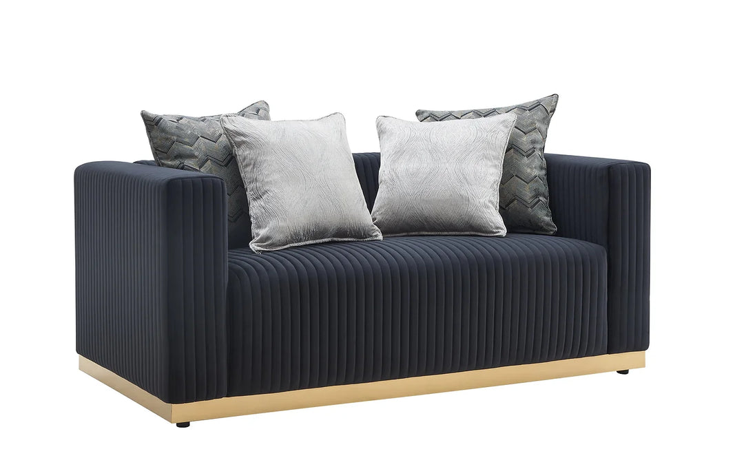 Alisha Black Sofa Set