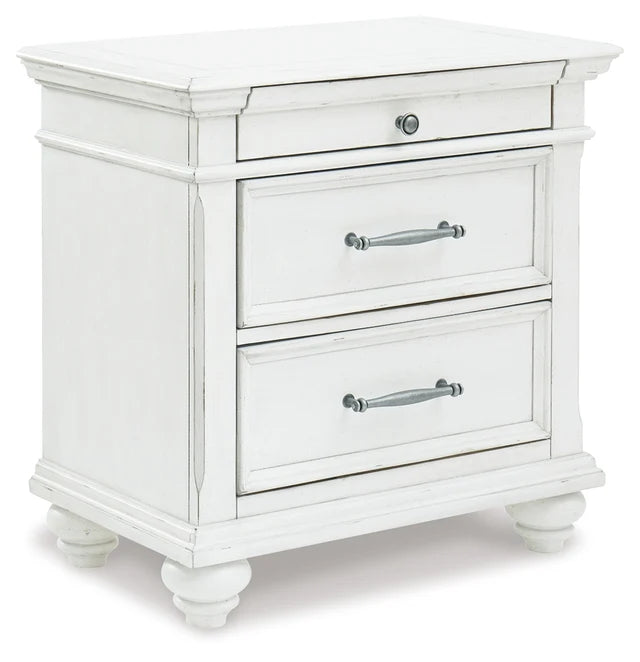 Whitewash 5-Piece Bedroom Set (Bed, Dresser, Mirror, Chest & Nightstand)