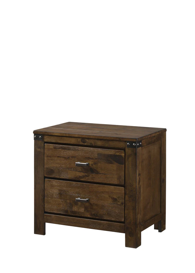 Curtis Rustic Brown Nightstand