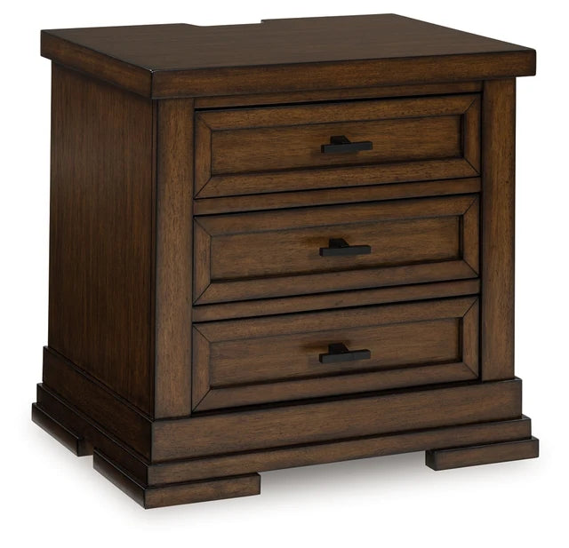 Brown 5-Piece Bedroom Set (Bed, Dresser, Mirror, Chest & Nightstand)