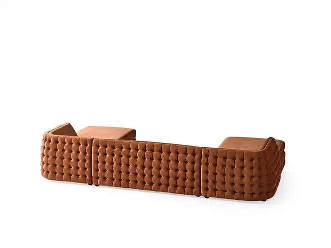 Sicilya Rust Orange Sectional