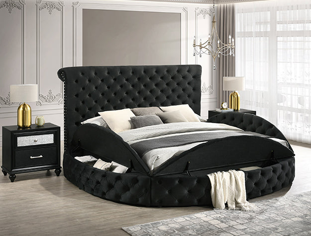 Brigitte Black Storage Bed
