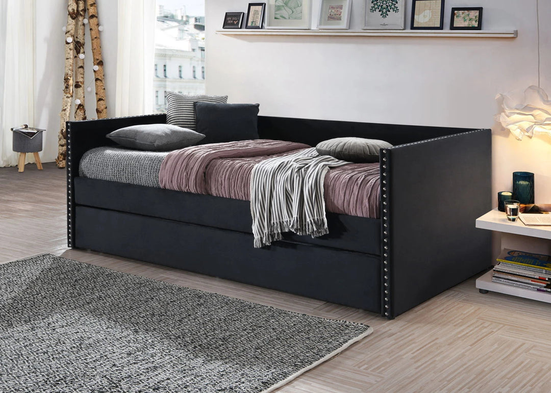 Sadie Black Velvet Daybed