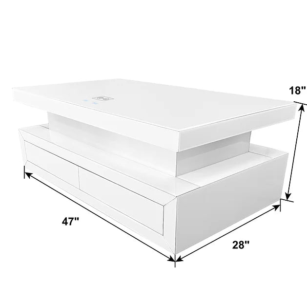 Alma White Bluetooth Cocktail Table