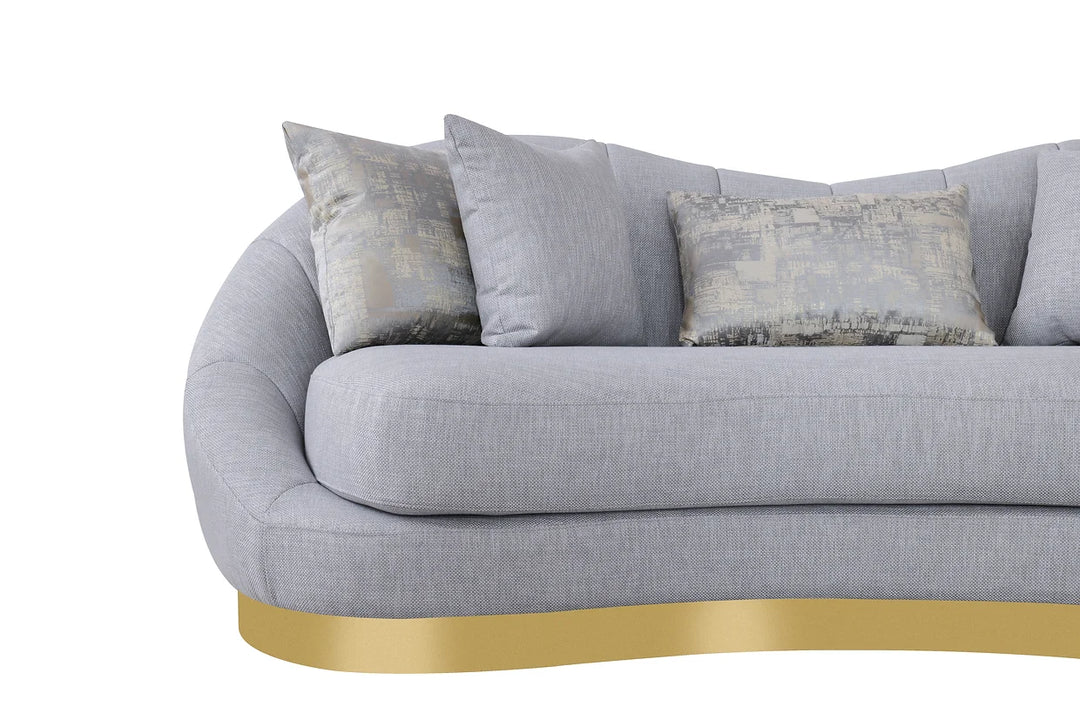 Olena (dove grey+ivory) Sofa Set