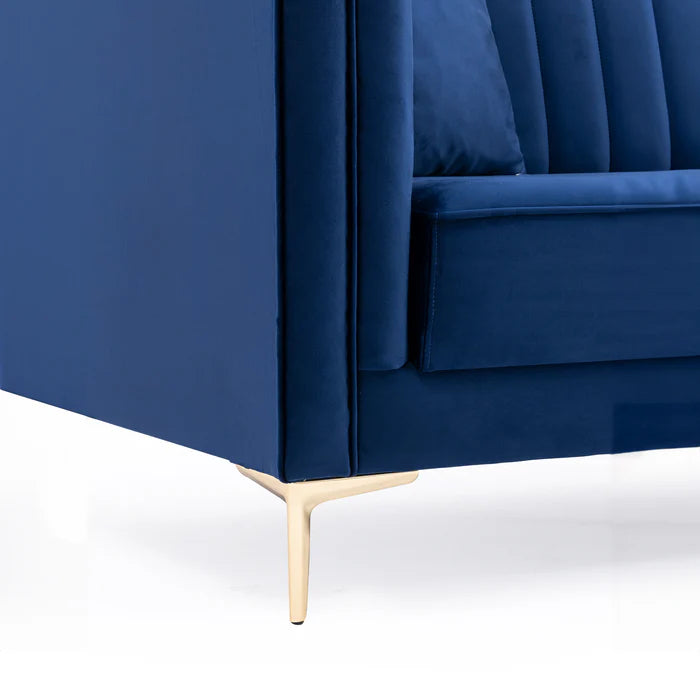 Angelina Sofa 91" (Dark Blue Velvet)