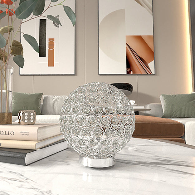 CM 6262T-2 CRYSTAL GLOBE TABLE LAMP