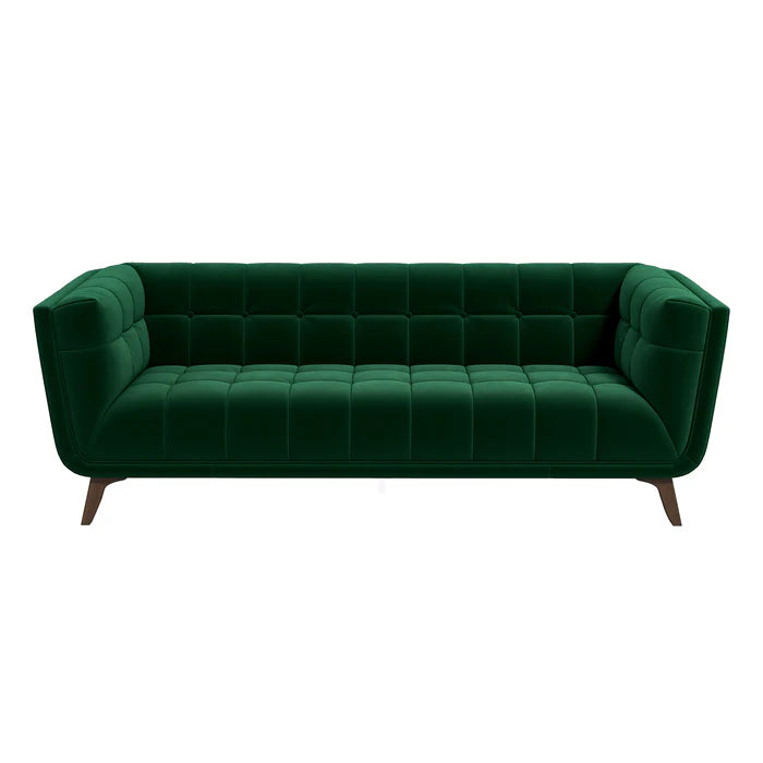 Addison Large Green Velvet Sofa