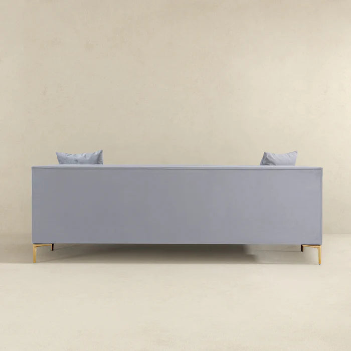 Angelina Sofa 91" (Light Grey Velvet)