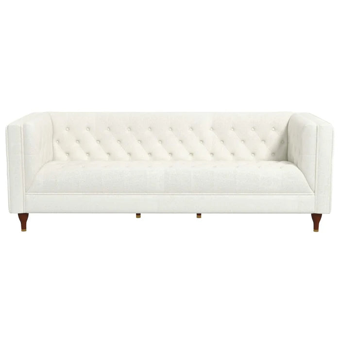 Evelyn Beige Boucle Luxury Chesterfield Sofa