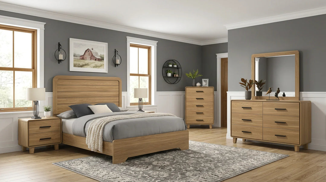 Layla 5-Piece Bedroom Set (Bed, Dresser, Mirror, Chest & Nightstand)