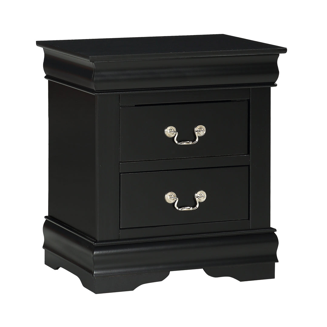Louis Philip Black Sleigh Bedroom Set