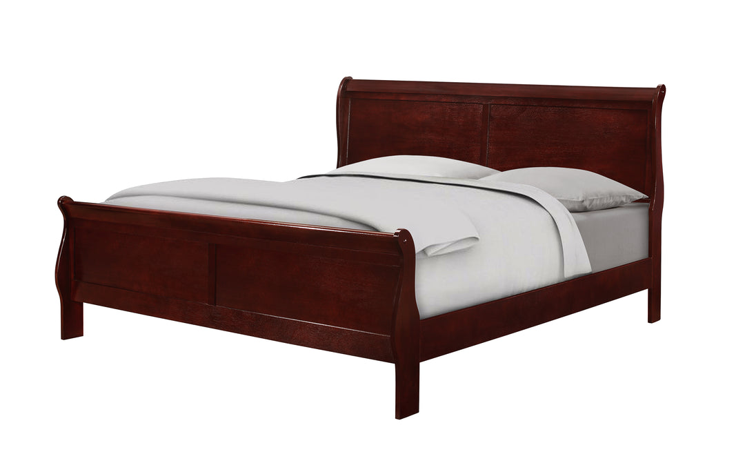 Louis Philip Cherry Sleigh Bedroom Set