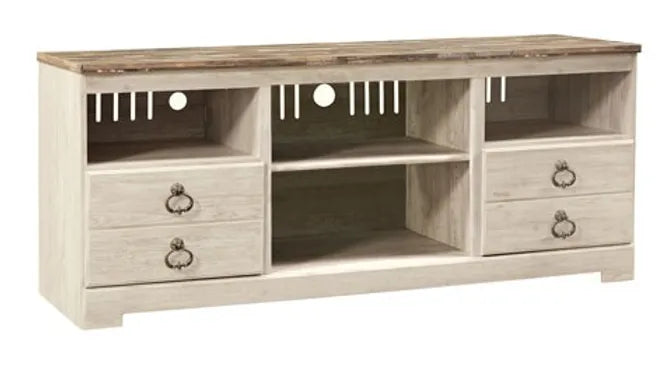 Willowton White Wash 64" TV Stand