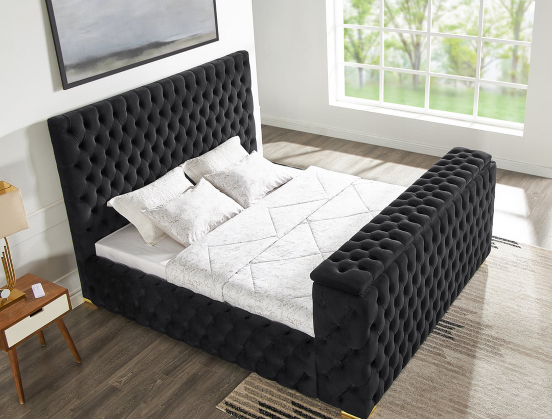 Future Black Platform Bed