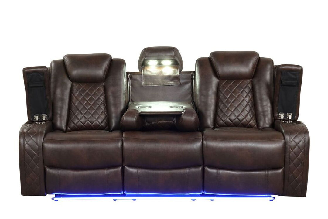 Luz Brown 3-Piece Recliner Sofa Set