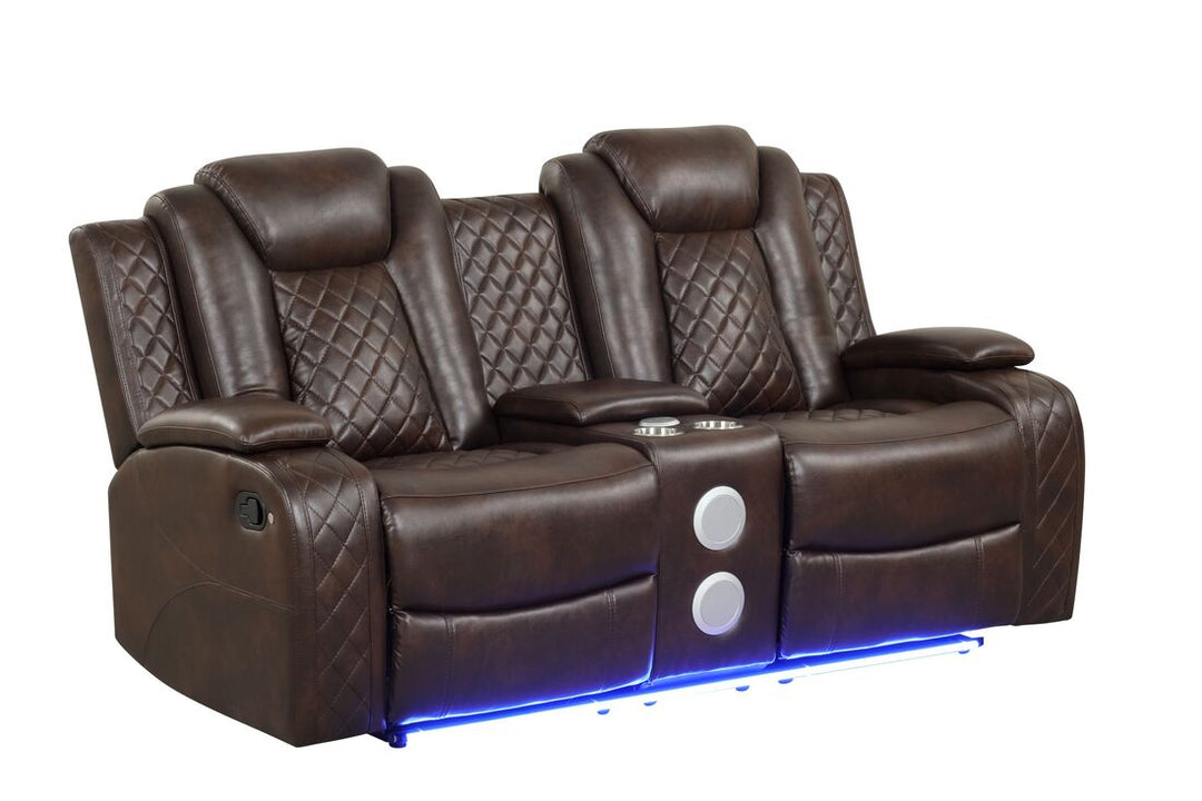 Luz Brown 3-Piece Recliner Sofa Set