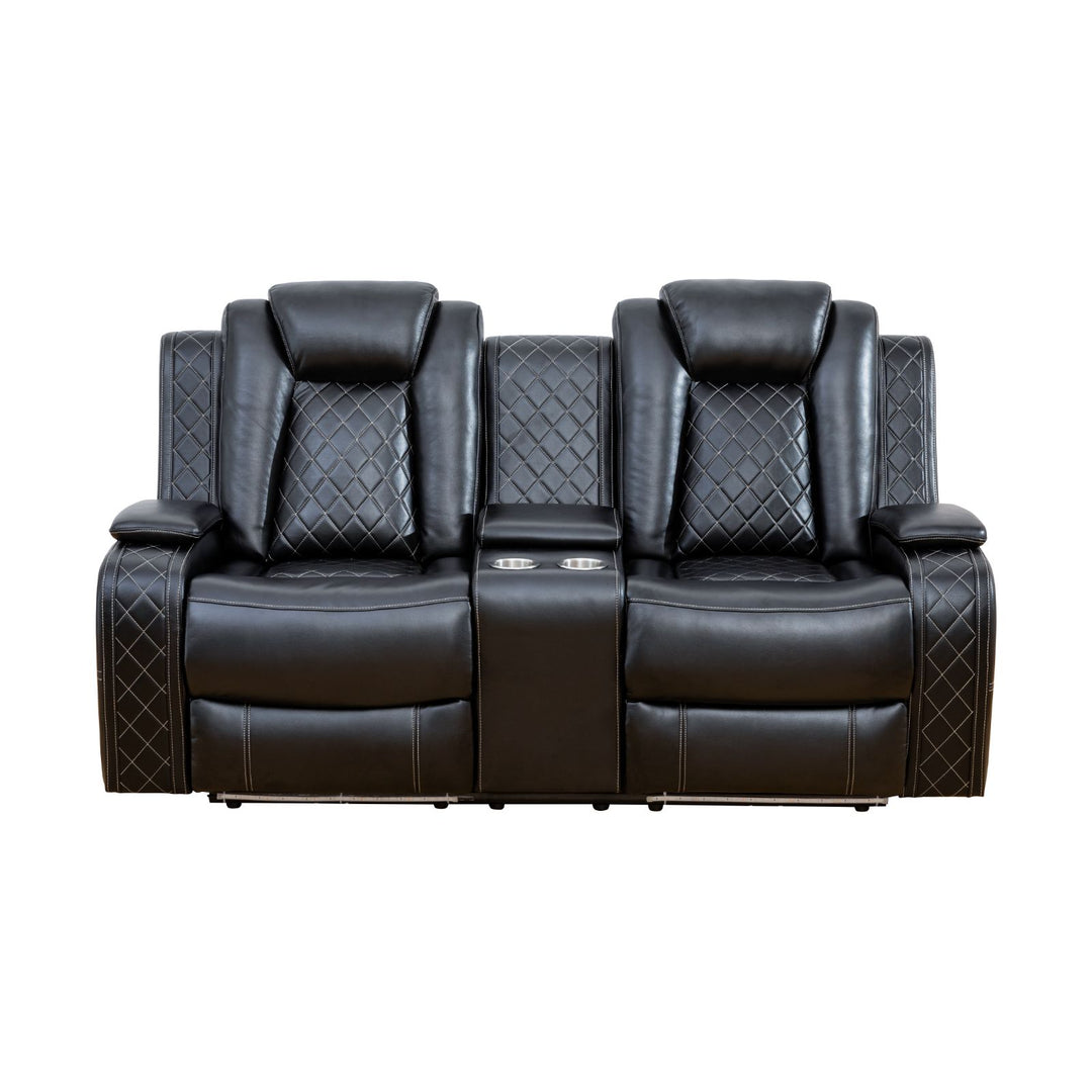 Anaheim Black 3-Piece Power Recliner Sofa Set