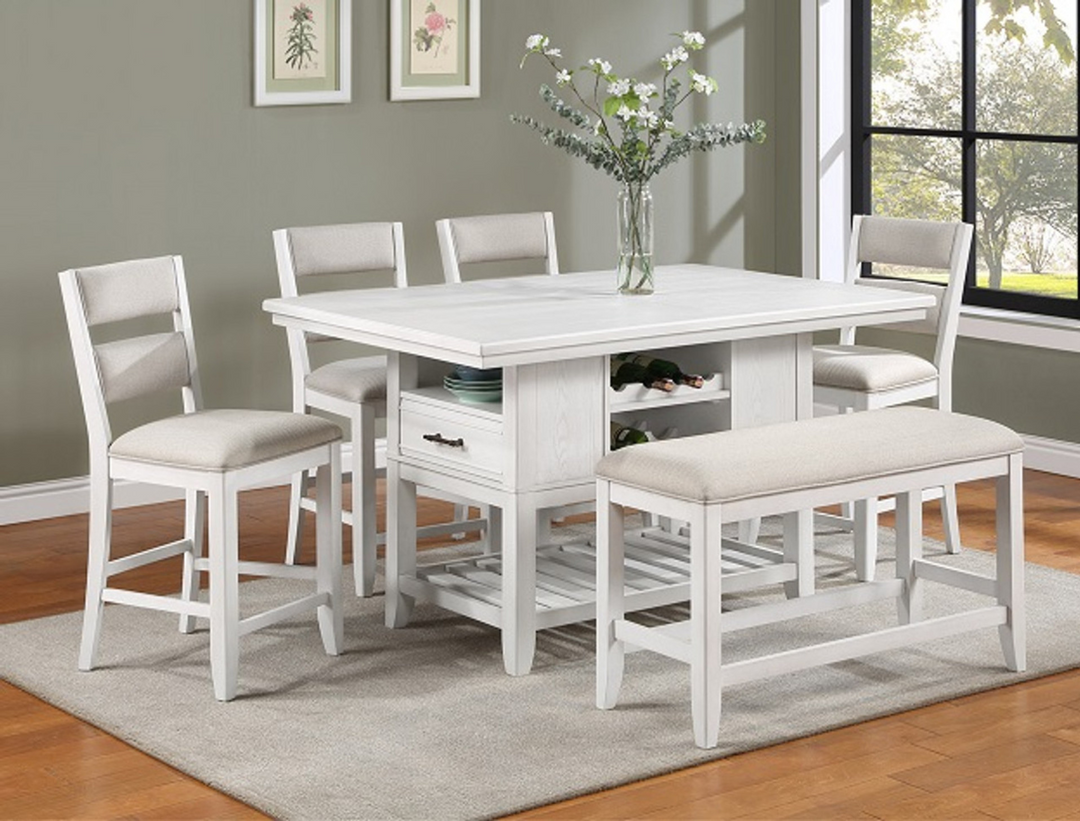 Wendy White Counter Height Set