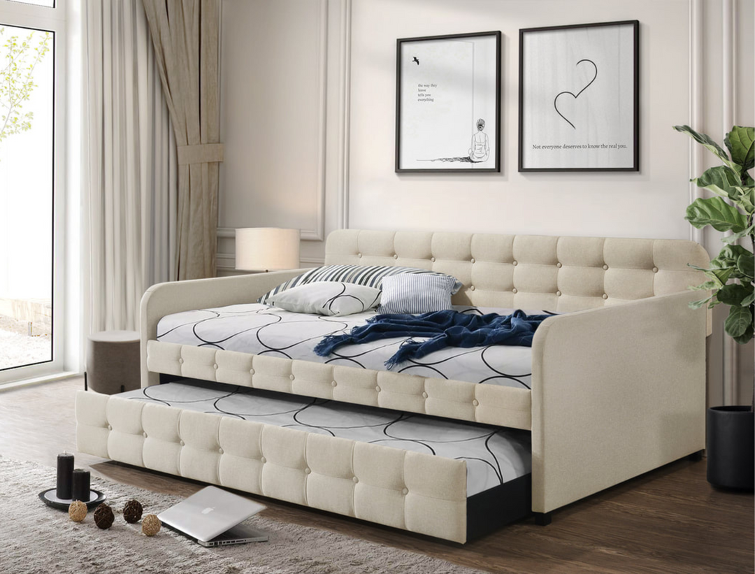 Beige Chase Daybed with Trundle