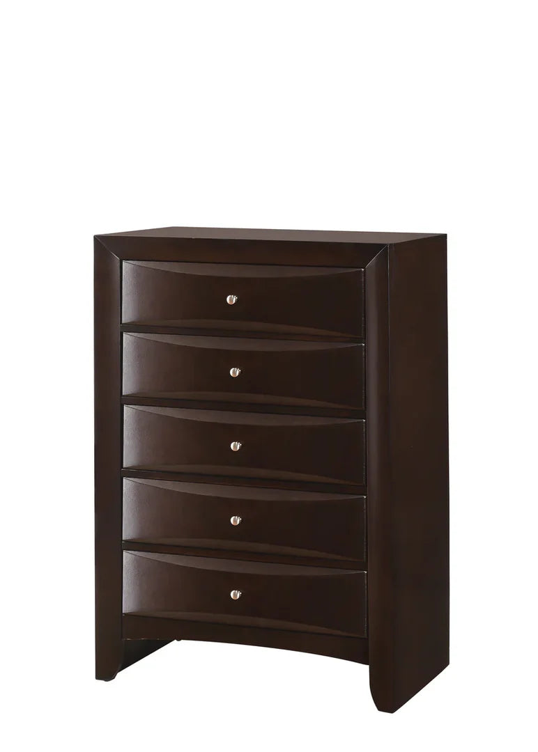 Emily Dark Cherry Storage Platform Bedroom Set