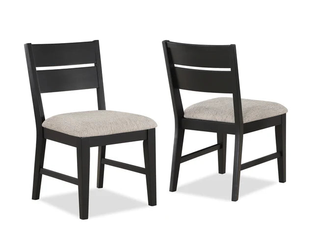 Mathis Black/Gray Round 5-piece Dining Set