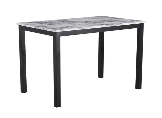 Aiden White/Black 5-Piece Dining Set