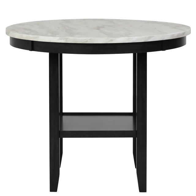 Lennon Black Round 5-Piece Dining Set