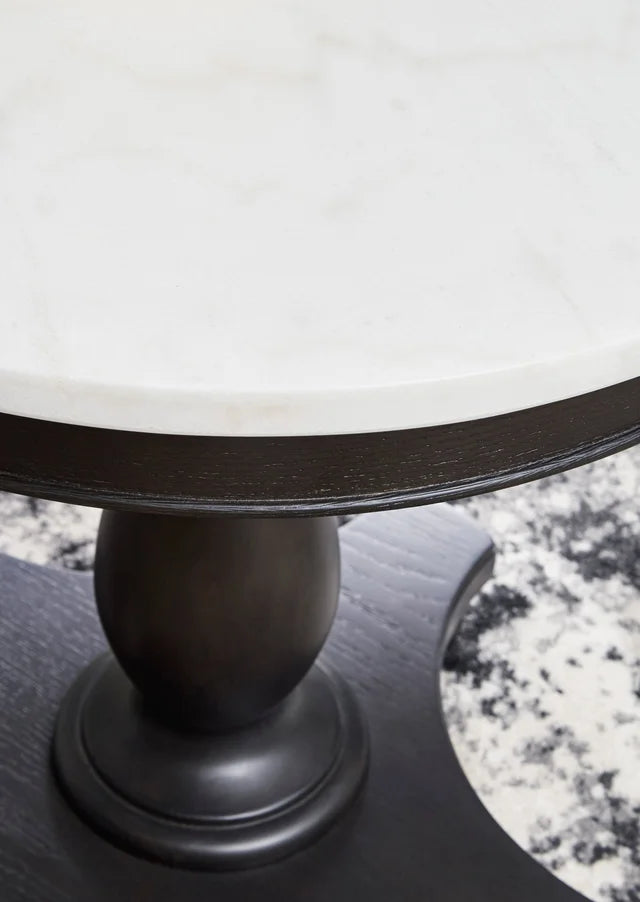 Black/White Marble Accent Table