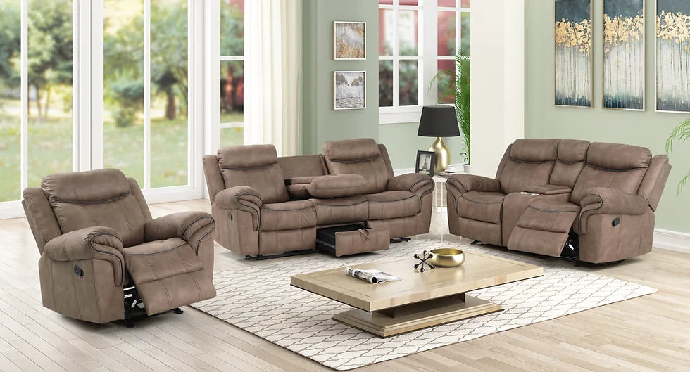 Rio Grande Brown 3-Piece Recliner Set