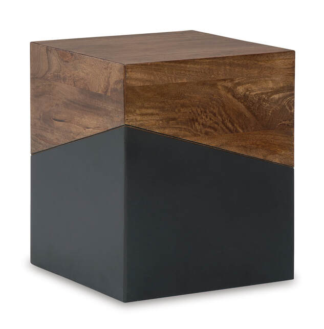 Brown/Gunmetal Accent Table