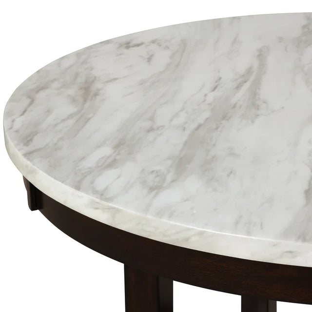 Lennon White Faux Marble Counter Height Table