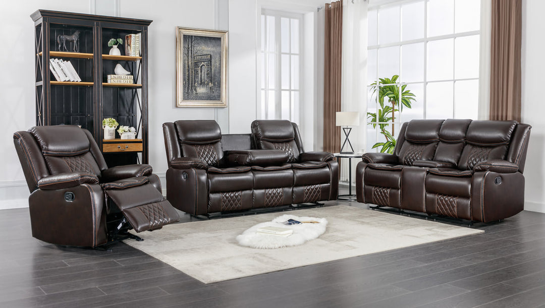 Weston 3-Piece Espresso Reclining Sofa Set