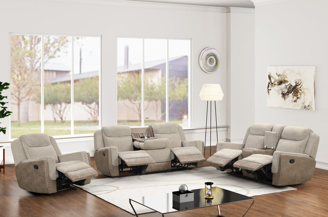 Lisa Brown 3-Piece Reclining Sofa Set