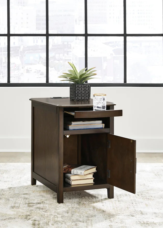 Dark Brown Side End Table