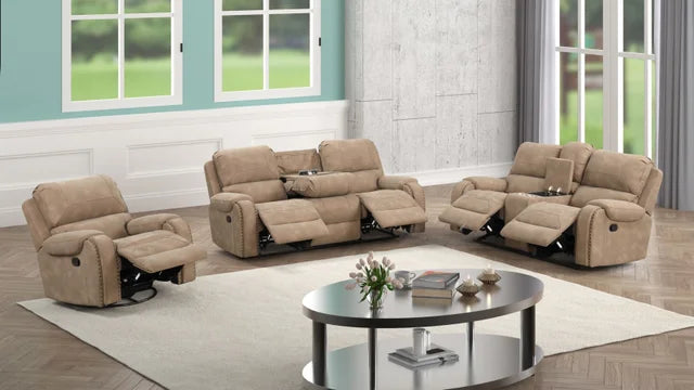 Titan Latte 3-Piece Recliner Set