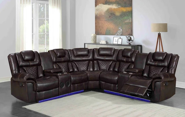 Alexa Brown Reclining Sectional