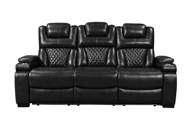 Woodland Black 3-Piece Power Recliner Set