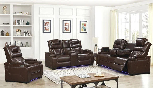 Woodland Brown 3-Piece Power Recliner Set