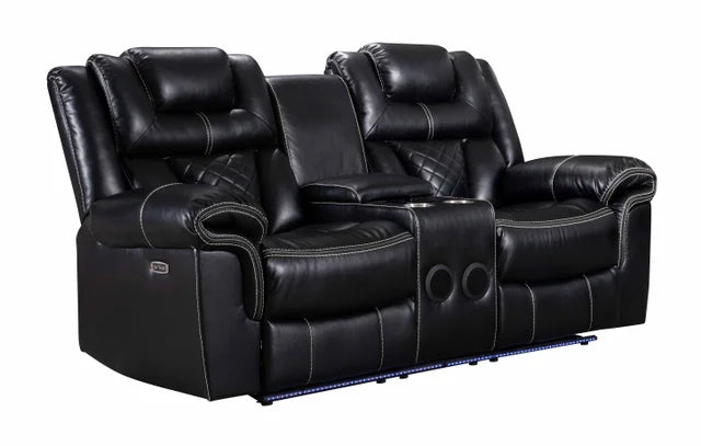 Alexa Black 3-Piece Power Recliner Set