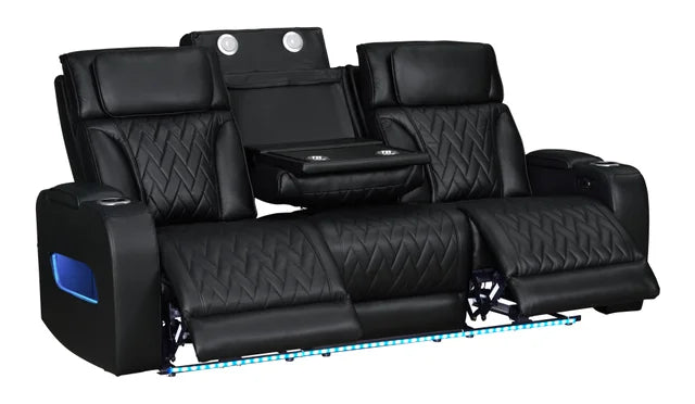 Dubai Black 3-Piece Power Recliner Set