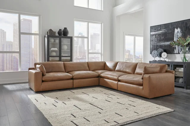 Genuine Leather Sectional Set