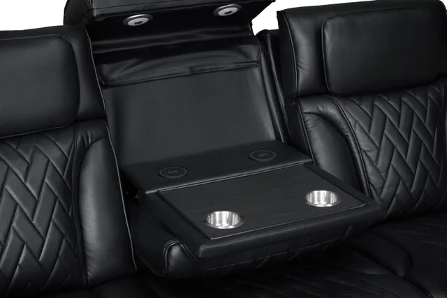 Dubai Black 3-Piece Power Recliner Set